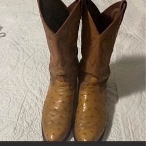Tony Lama ostrich skin boots